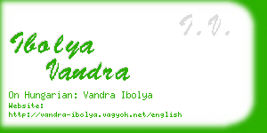 ibolya vandra business card